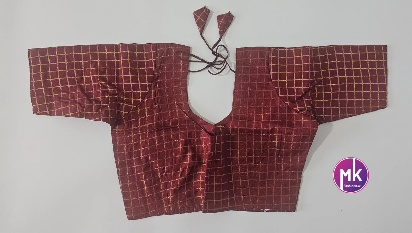 Readymade Saree/Lehenga Blouse - Vibrant colors Koral Silk blouse w lining - Silk base blouse - Size 36", 38", 40", 42" - MK Fashionkart
