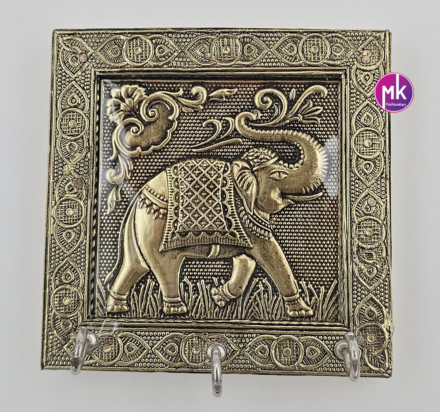 Peacock design Wooden Brass Antique coating less weight hook/key holder House warming Gift, Pooja return gift - MK Fashionkart