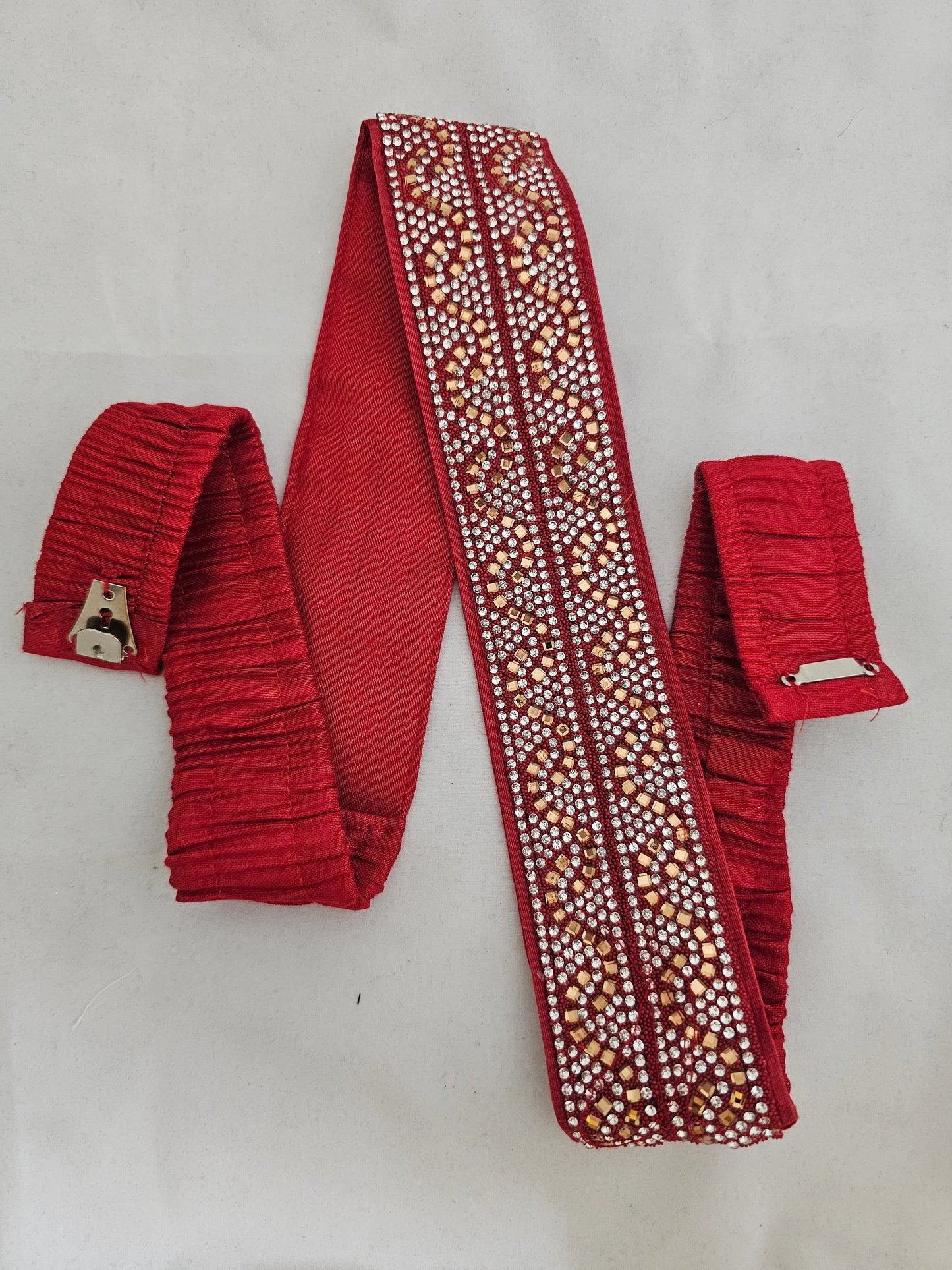 Designer Hip Belt with Elastic adjustable hooks - Saree Belt - Matching for Saree Lehenga - waist belt Saree Lehenga Fashion Jewelry