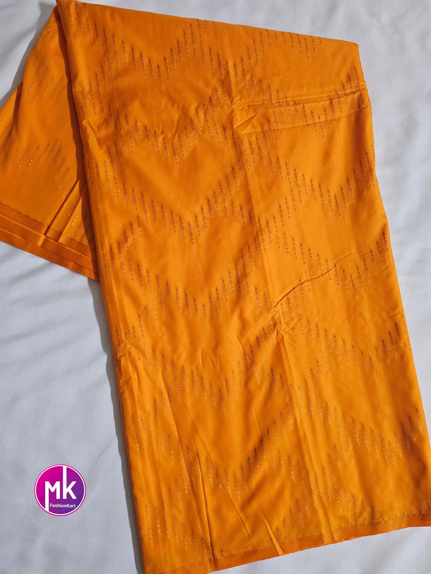 Trendy Rich Jari Bhutta work embossed Fancy Silk Saree with Running Blouse - Easy to drape - Lite weight Saree - Saree with running blouse