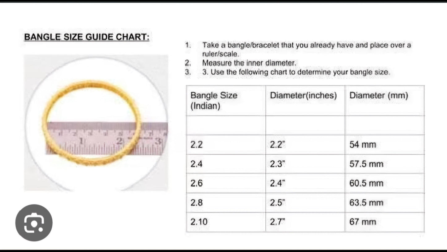 Gold Finish stone bangles - Set of 2 bangles - Size 2.4, 2.6, 2.8 and 2.10 - Women Bangles - Wedding bangles - MK Fashionkart