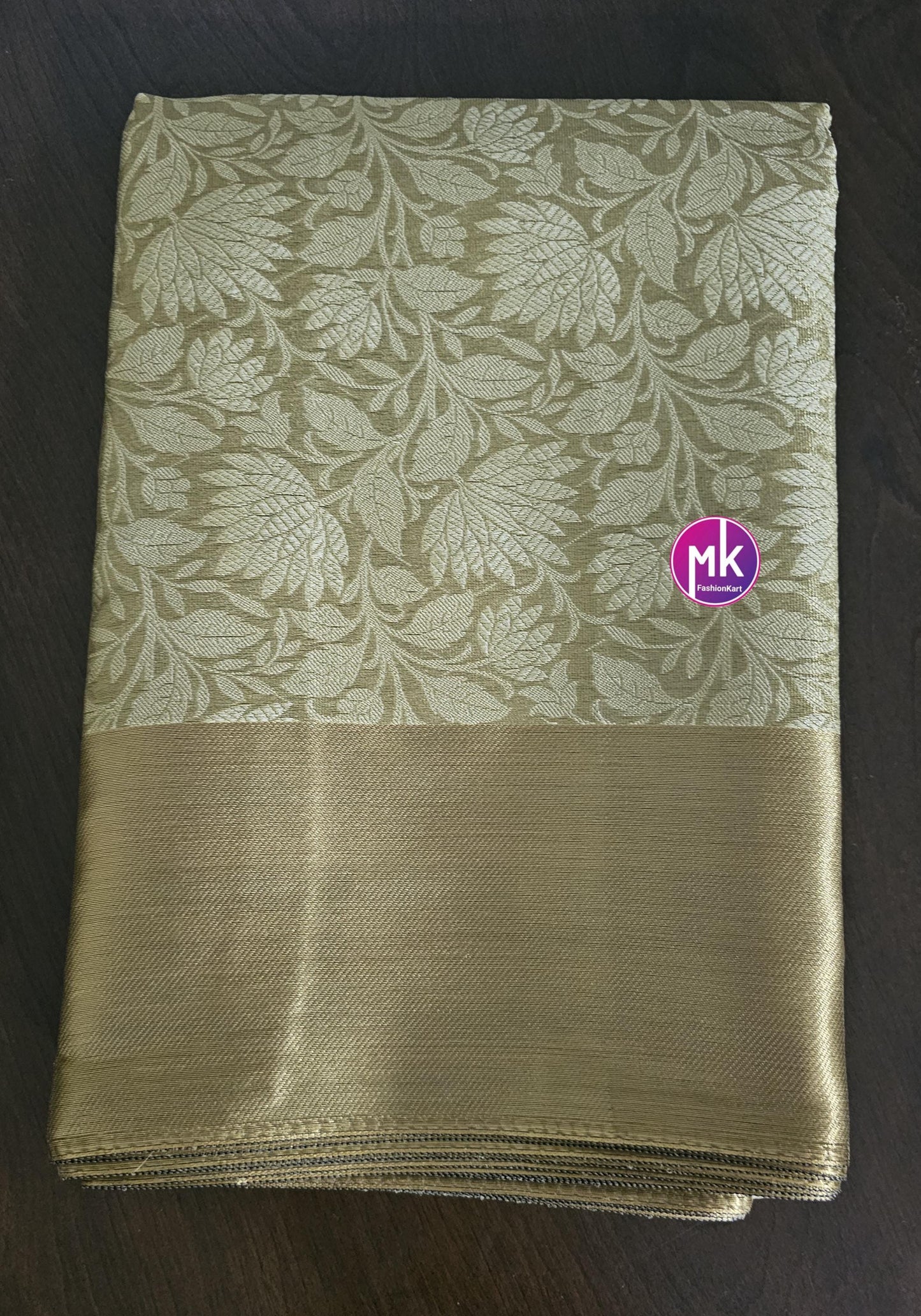 Celebrity Style (Nita Ambani Inspired) Banarasi Brocade Tissue Silk Saree w floral design Embossed saree w running blouse (unstitched)