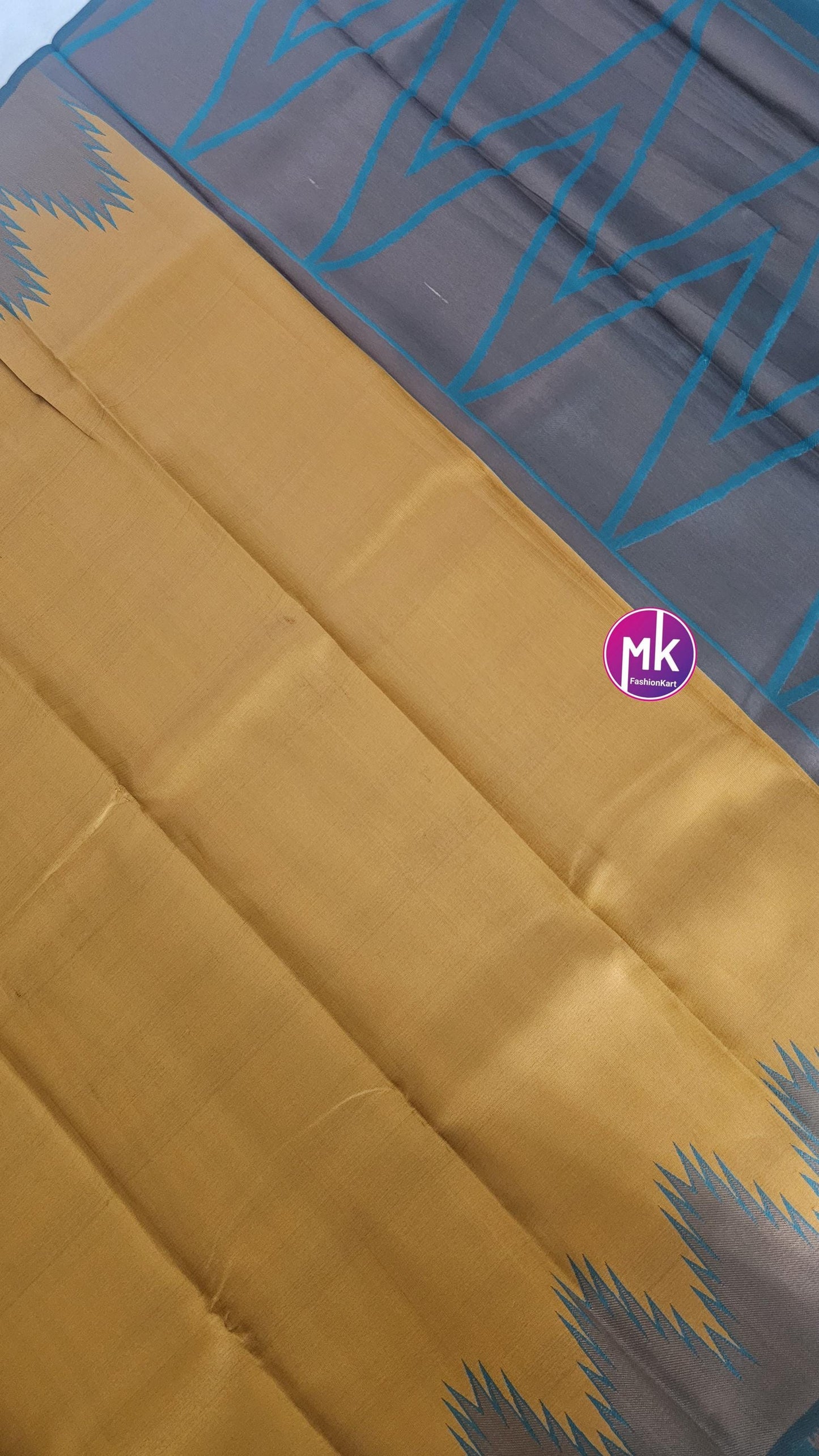 Gopuram Design fancy Art Silk Sarees with Running blouse - Saree with running blouse - Partywear Saree - MK Fashionkart