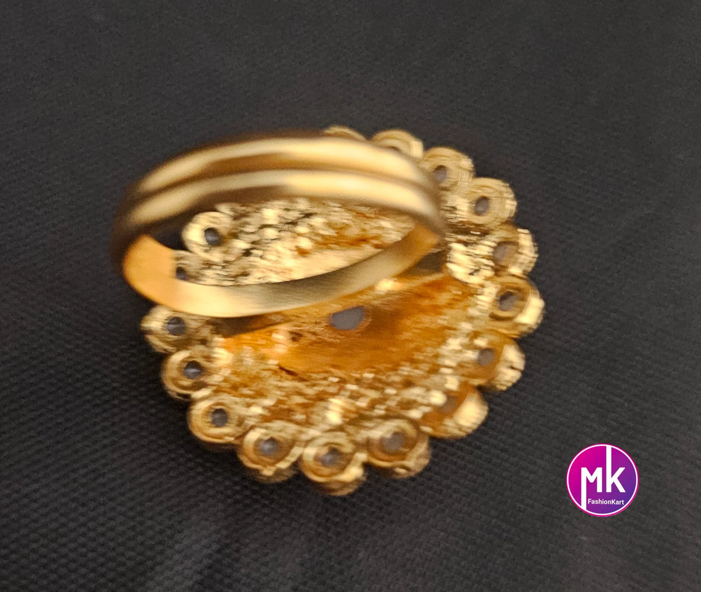 Premium Quality Antique finish AD stones Finger Ring (Adjustable)/Bollywood Ring -  MK Fashionkart - Indian Fashion Jewelry