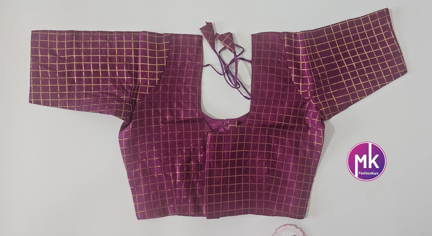 Readymade Saree/Lehenga Blouse - Vibrant colors Koral Silk blouse w lining - Silk base blouse - Size 36", 38", 40", 42" - MK Fashionkart