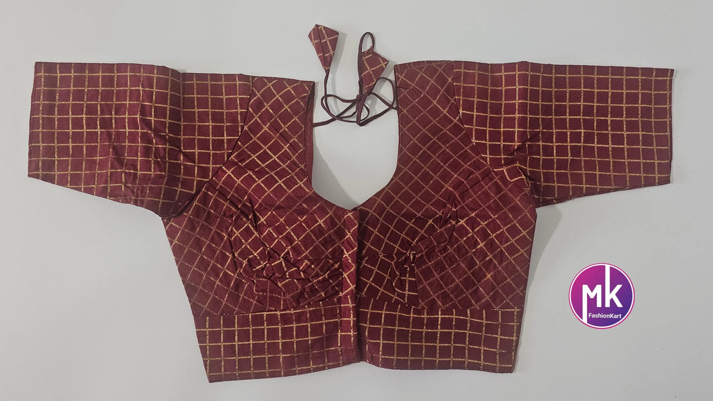 Readymade Saree/Lehenga Blouse - Vibrant colors Koral Silk blouse w lining - Silk base blouse - Size 36", 38", 40", 42" - MK Fashionkart