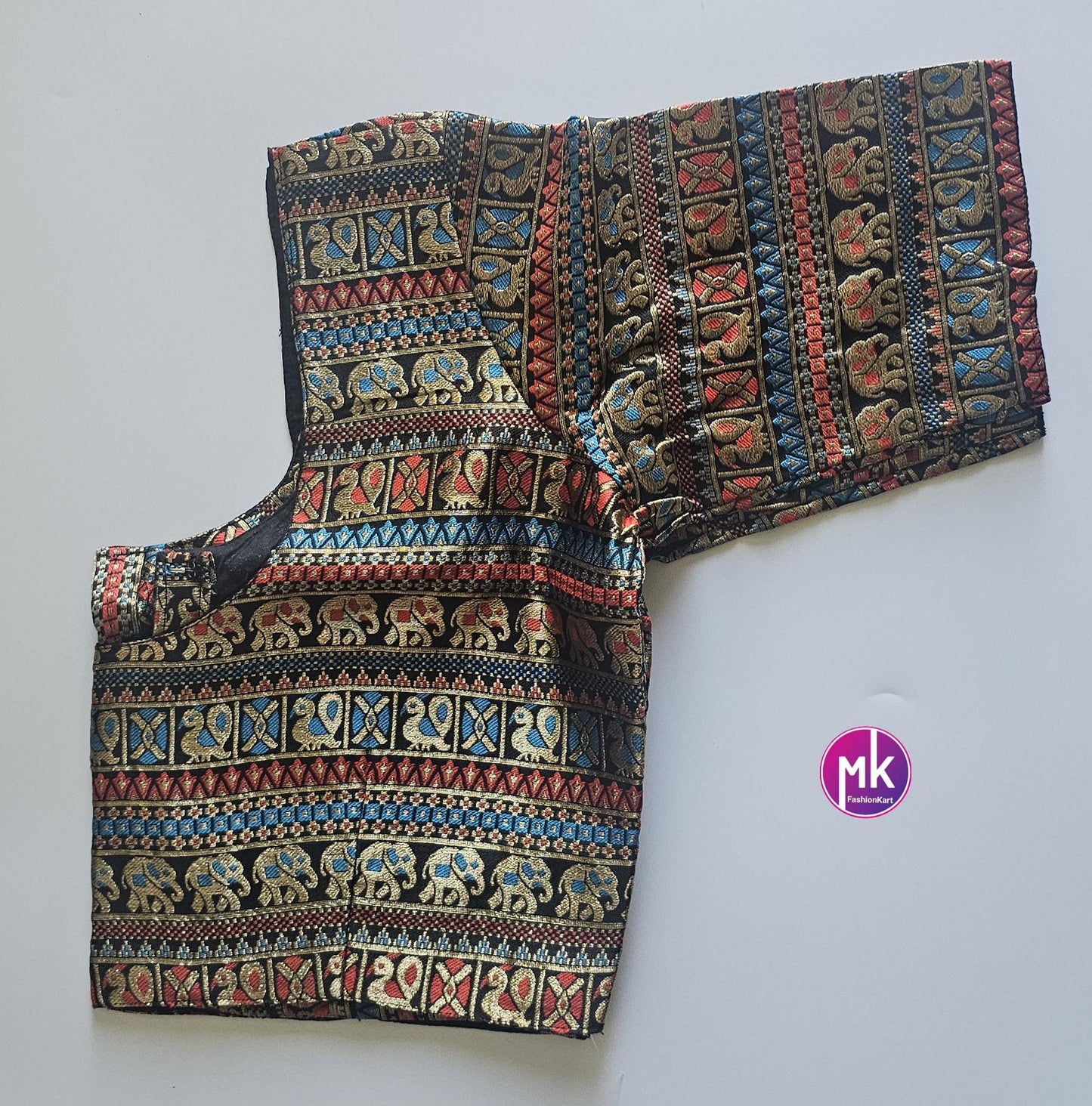 Readymade Saree Blouse/Lehenga Blouse - Vibrant colors Traditional design Silk blouse w lining - Size 36", 38", 40" and 42" - MK Fashionkart