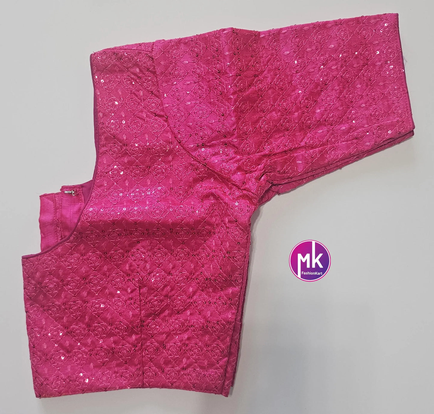 Readymade Saree Blouse - Vibrant Color Sequence, Embroidery work Blouse - Saree/Lehenga blouse - Size 36", 38" and 40" - MK Fashionkart