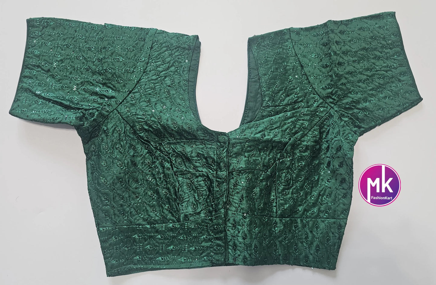 Readymade Saree Blouse - Vibrant Color Sequence, Embroidery work Blouse - Saree/Lehenga blouse - Size 36", 38" and 40" - MK Fashionkart
