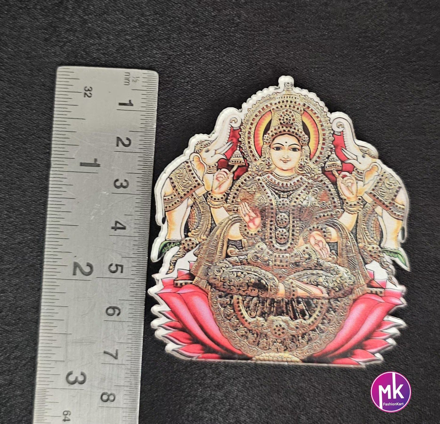 Modern Art lord Ganesa/Tanjavur picture of Goddess Gaja Lakshmi Acrylic Fridge magnet House warming Gift, Pooja return gift - MK Fashionkart