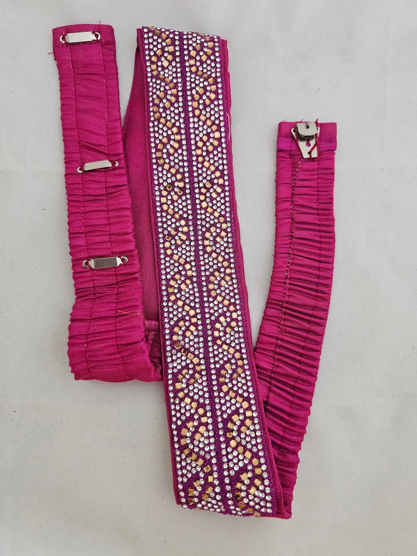 Designer Hip Belt with Elastic adjustable hooks - Saree Belt - Matching for Saree Lehenga - waist belt Saree Lehenga Fashion Jewelry