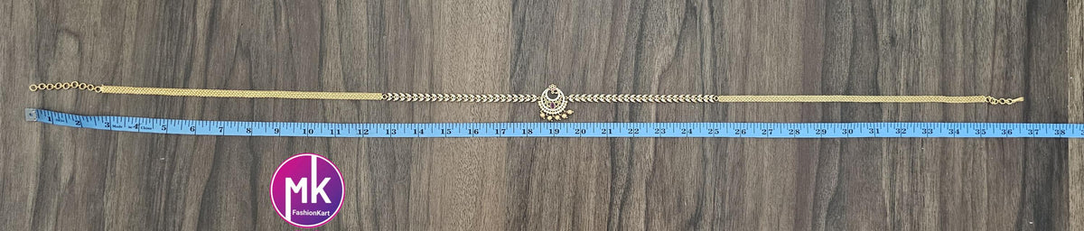 Premium Quality AD Stone Hip Belt with pearl hangings - MK Fashionkart -Fashion Jewelry - Indian Jewelry