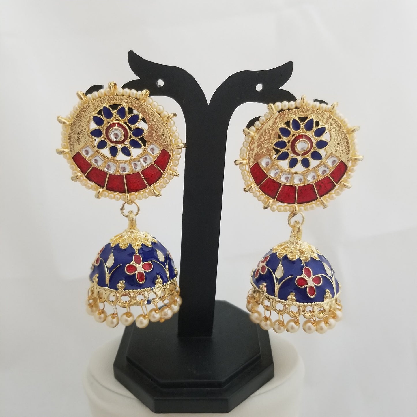 Meenakari big Jhumki Earrings Jhumki Jhumka for Women and Girls - MK Fashionkart - Indian Fashion Jewelry