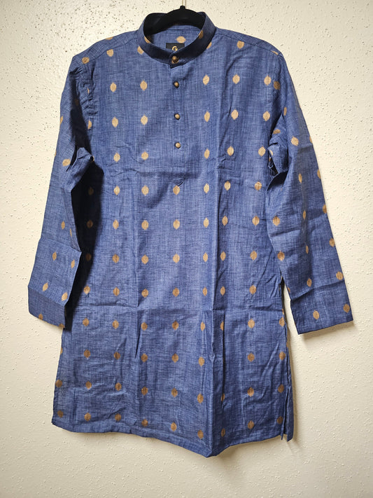 Men's Cotton butta work Long Kurta - Full Hand - Long sleeve - Front open - pocket Kurta - Partywear - MK Fashionkart - Indian Dresses