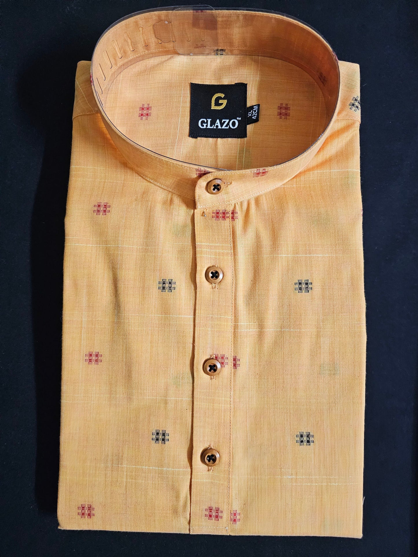 Men's Cotton butta work Long Kurta - Full Hand - Long sleeve - Front open - pocket Kurta - Partywear - MK Fashionkart - Indian Dresses