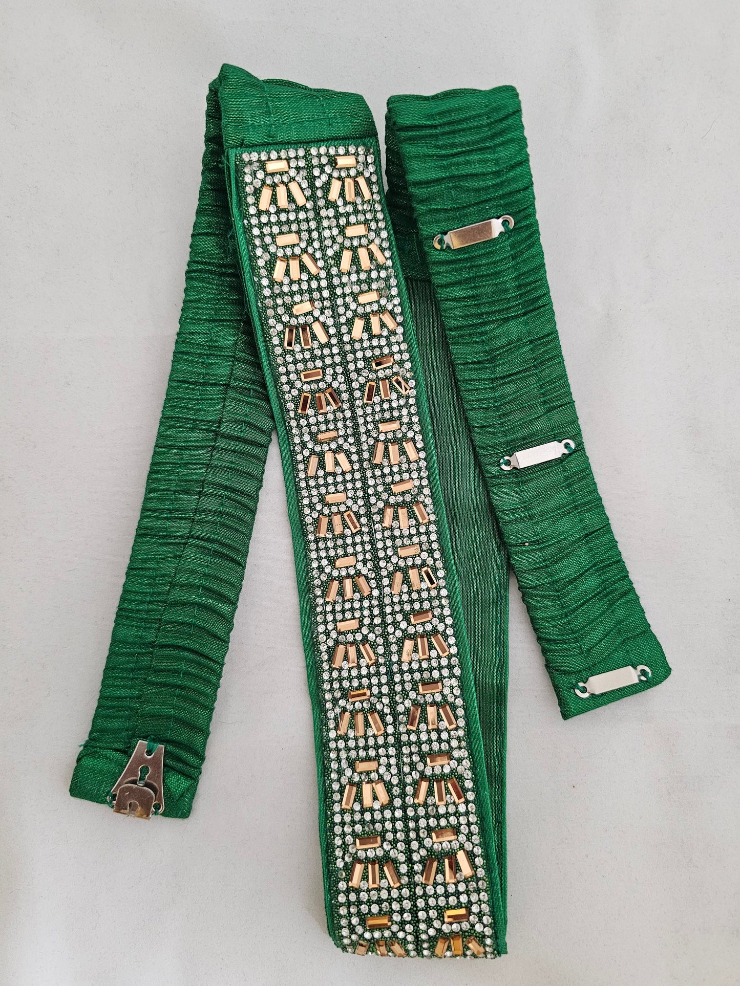 Designer Hip Belt with Elastic adjustable hooks - Saree Belt - Matching for Saree Lehenga - waist belt Saree Lehenga Fashion Jewelry