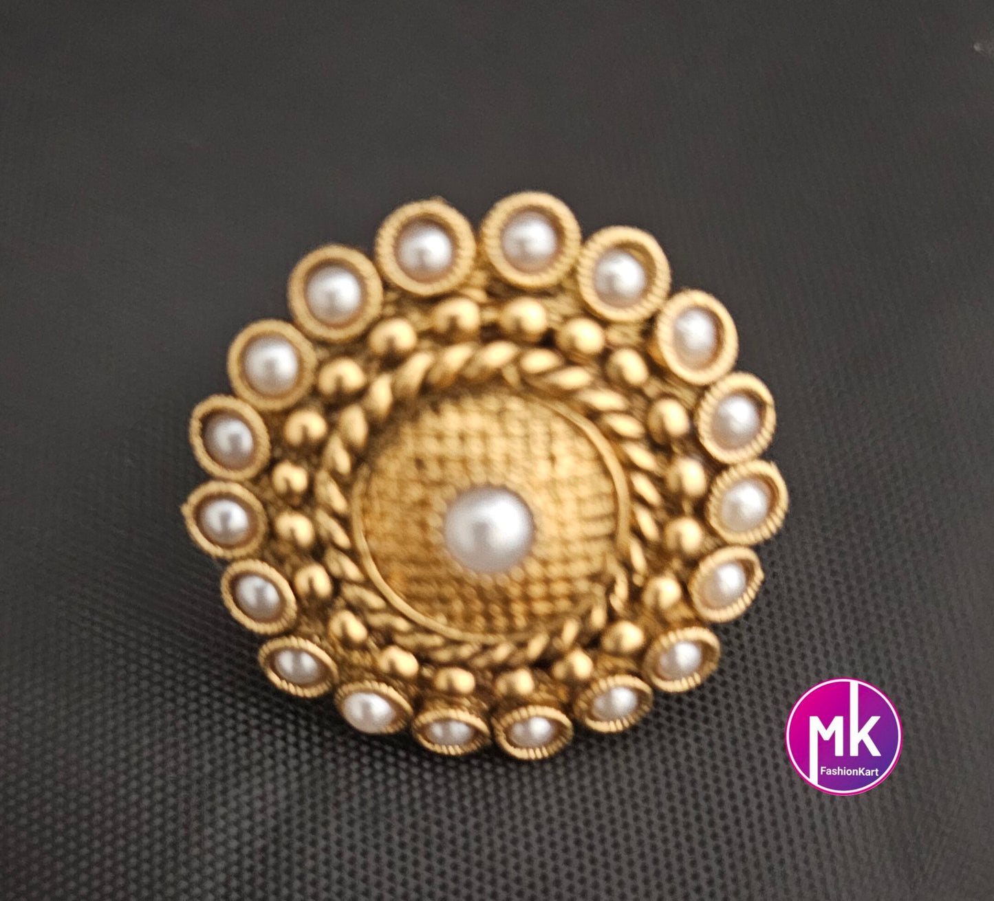 Premium Quality Antique finish AD stones Finger Ring (Adjustable)/Bollywood Ring -  MK Fashionkart - Indian Fashion Jewelry
