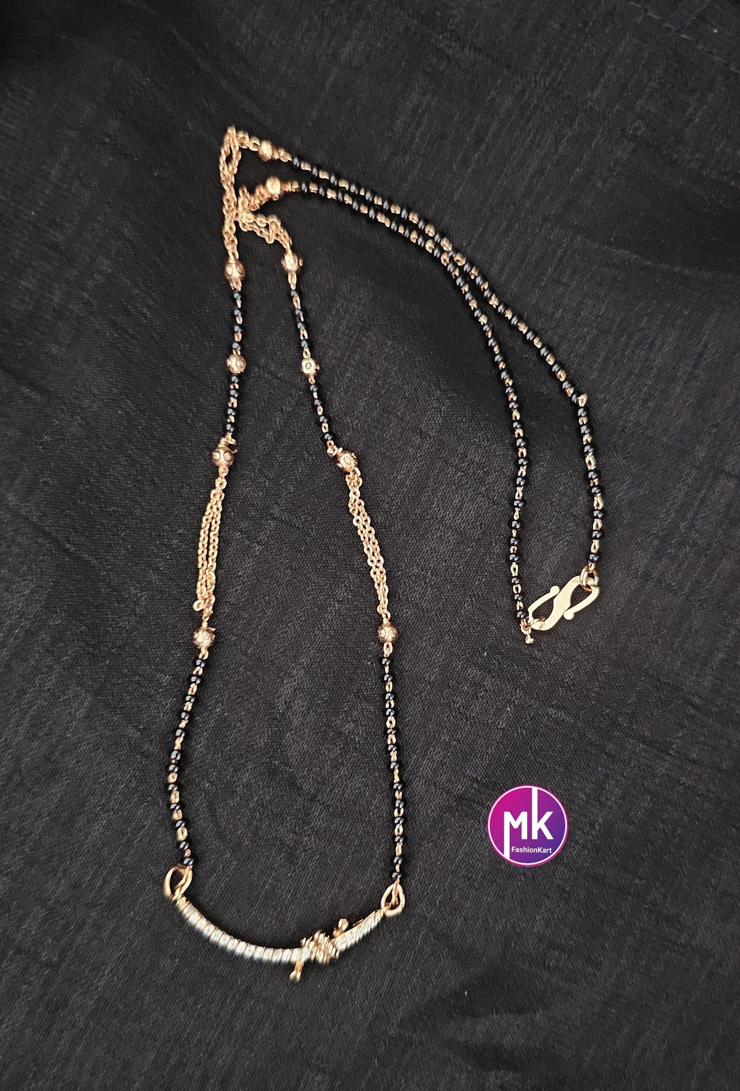 Rose Gold finish Mangalsutra chain - MK Fashionkart - Indian Fashion Jewelry - Indian Jewelry