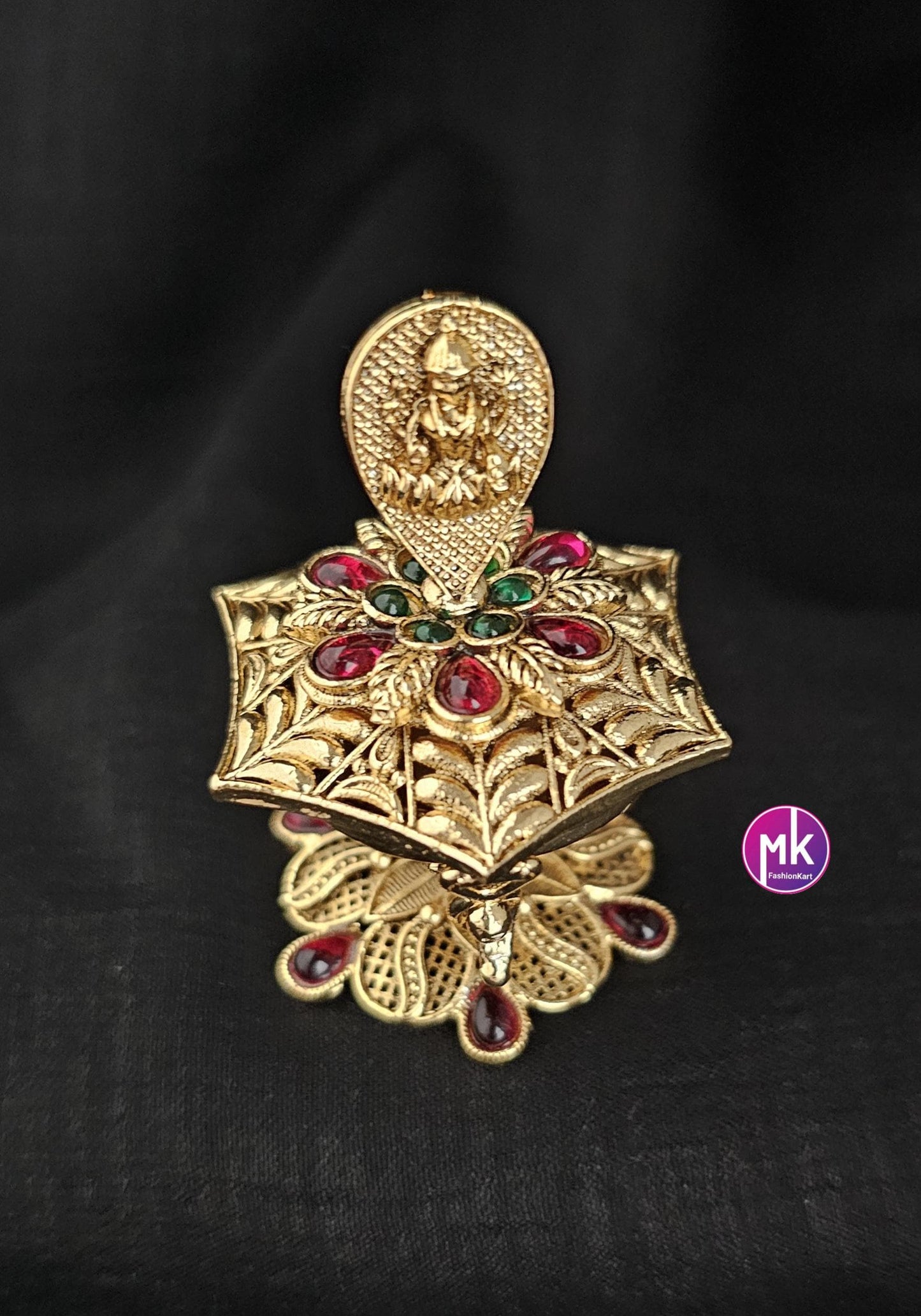 Gold plated Kumkum box/Sindoor box/Wedding Gift/Pooja Accessory/Indian Decor/Kumkum Bharani - MK Fashionkart