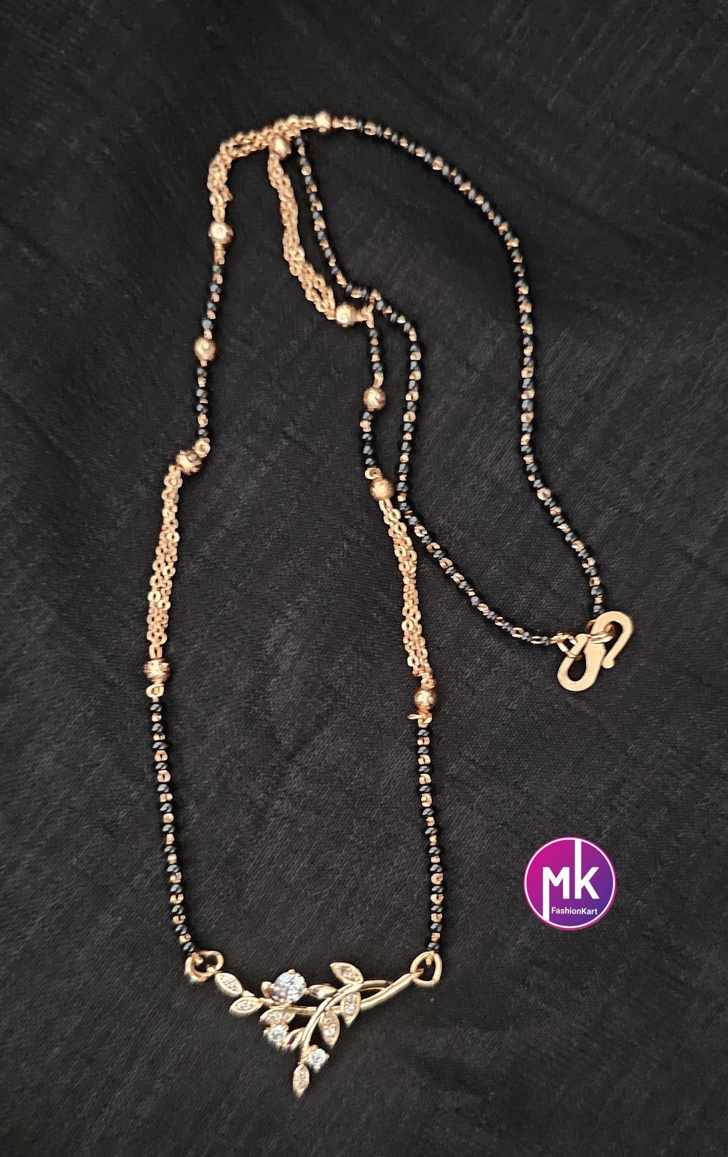 Rose Gold finish Mangalsutra chain - MK Fashionkart - Indian Fashion Jewelry - Indian Jewelry