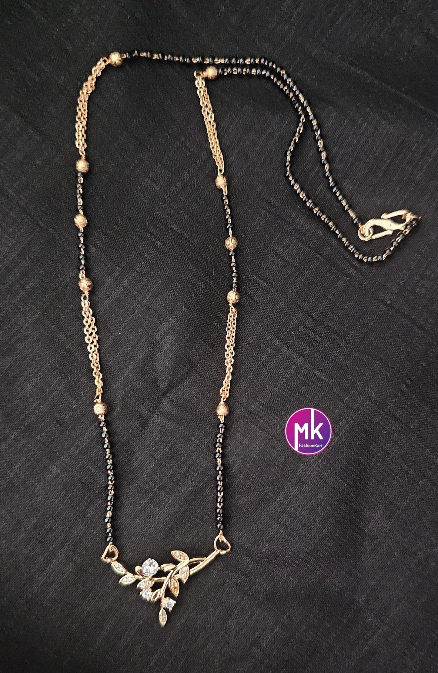 Rose Gold finish Mangalsutra chain - MK Fashionkart - Indian Fashion Jewelry - Indian Jewelry