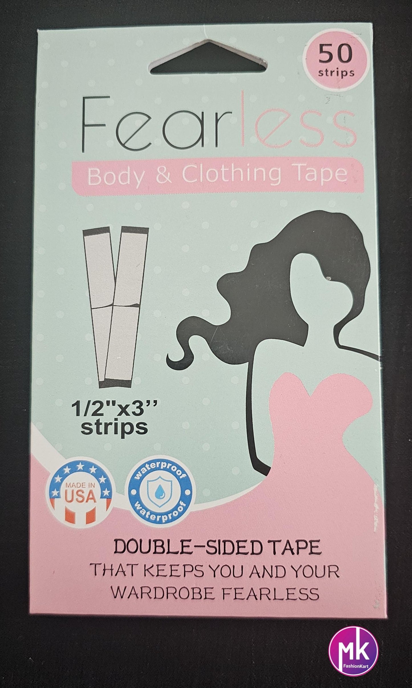 Fashion Tape for Clothing and Jewelry - Body and Clothing Tape - Double sided multiple use Tape - (50 Strips) - MK Fashionkart
