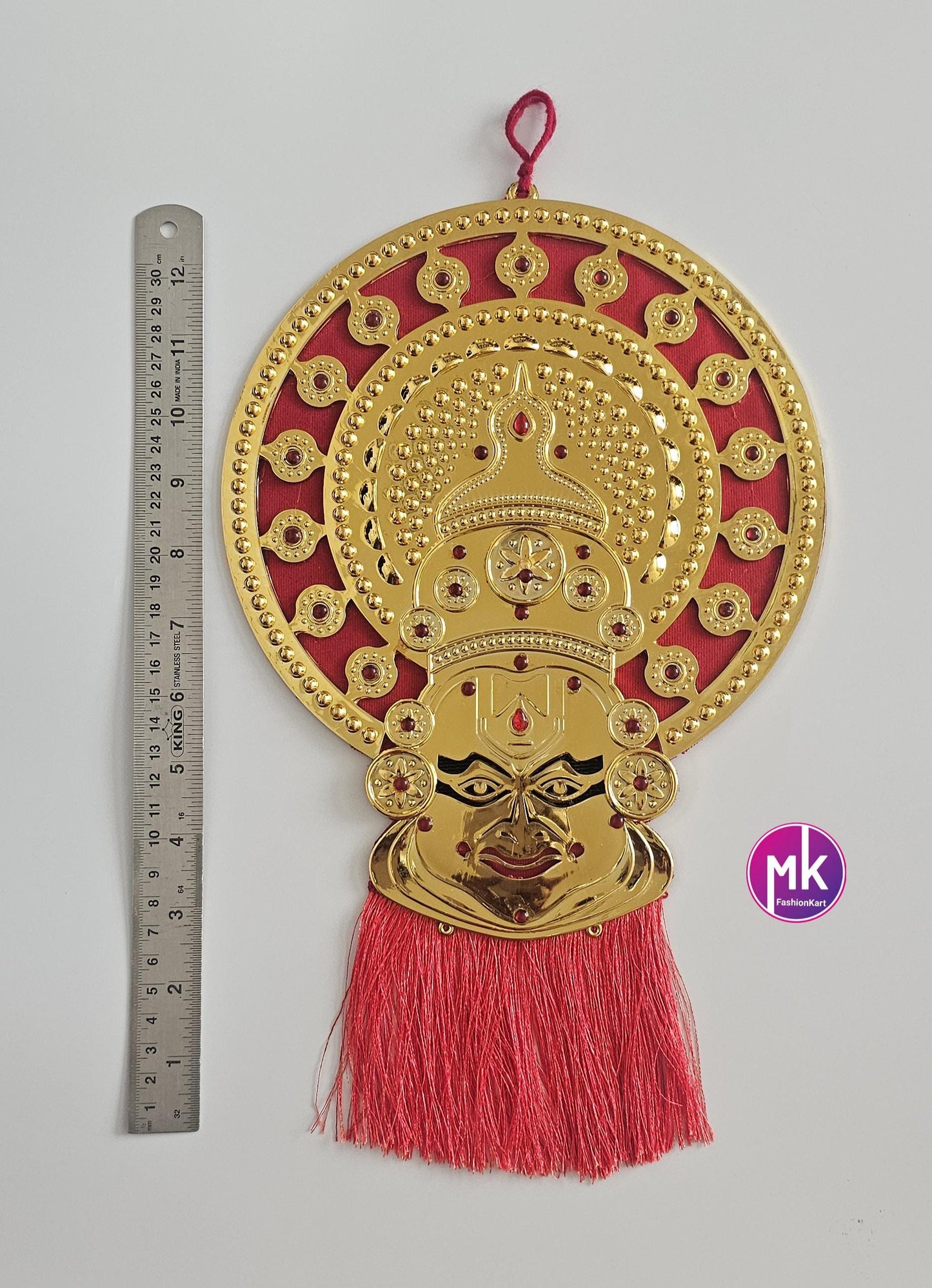 Traditional Kerala Kadhakali Wall hanging - Handmade Wall hanging/wall Art - Grahapravesam Gift -Wall Decor- 12 inch - MK Fashionkart