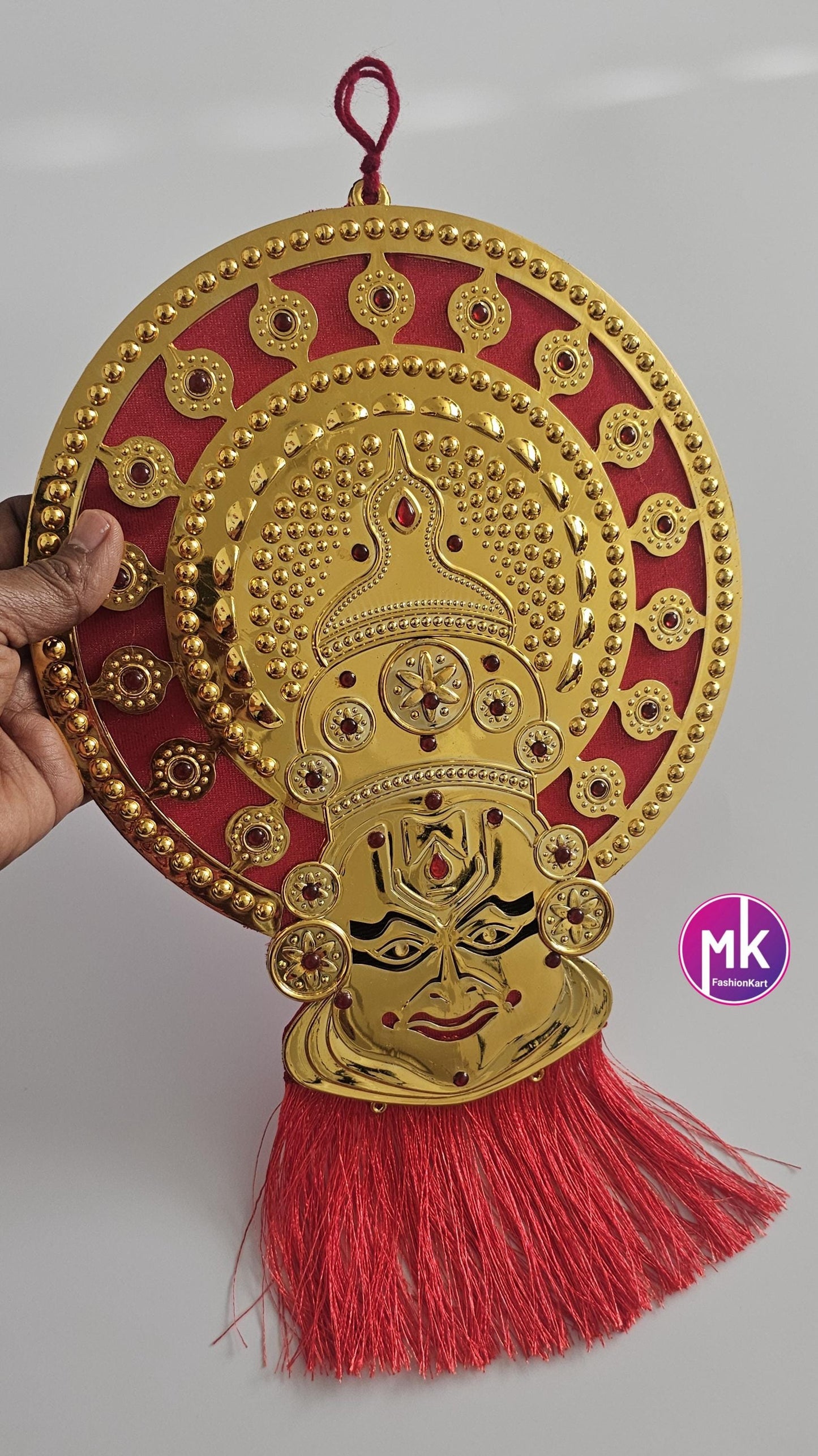 Traditional Kerala Kadhakali Wall hanging - Handmade Wall hanging/wall Art - Grahapravesam Gift -Wall Decor- 12 inch - MK Fashionkart