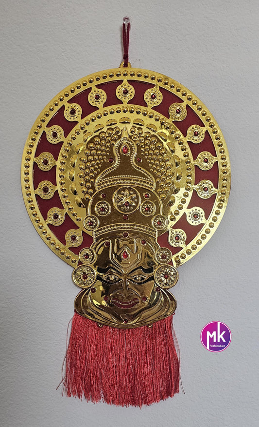 Traditional Kerala Kadhakali Wall hanging - Handmade Wall hanging/wall Art - Grahapravesam Gift -Wall Decor- 12 inch - MK Fashionkart
