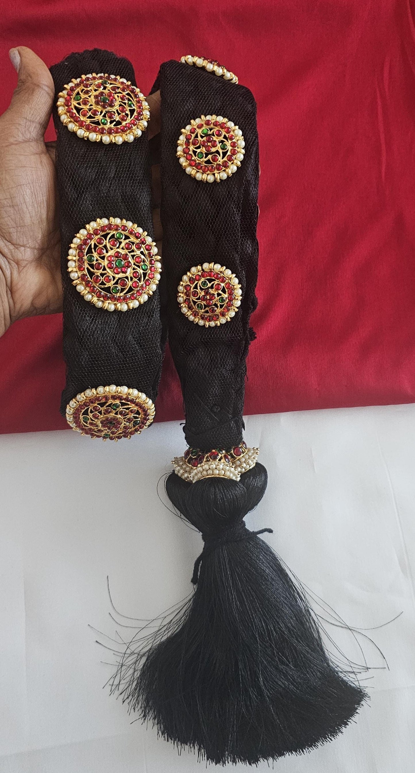 Handmade Jada Billa/Savaram Jada/Ready Jada set for wedding/Bharathanatiyam/Kuchipudi Dance/Hair Accessories/Bridal Hair Decoration