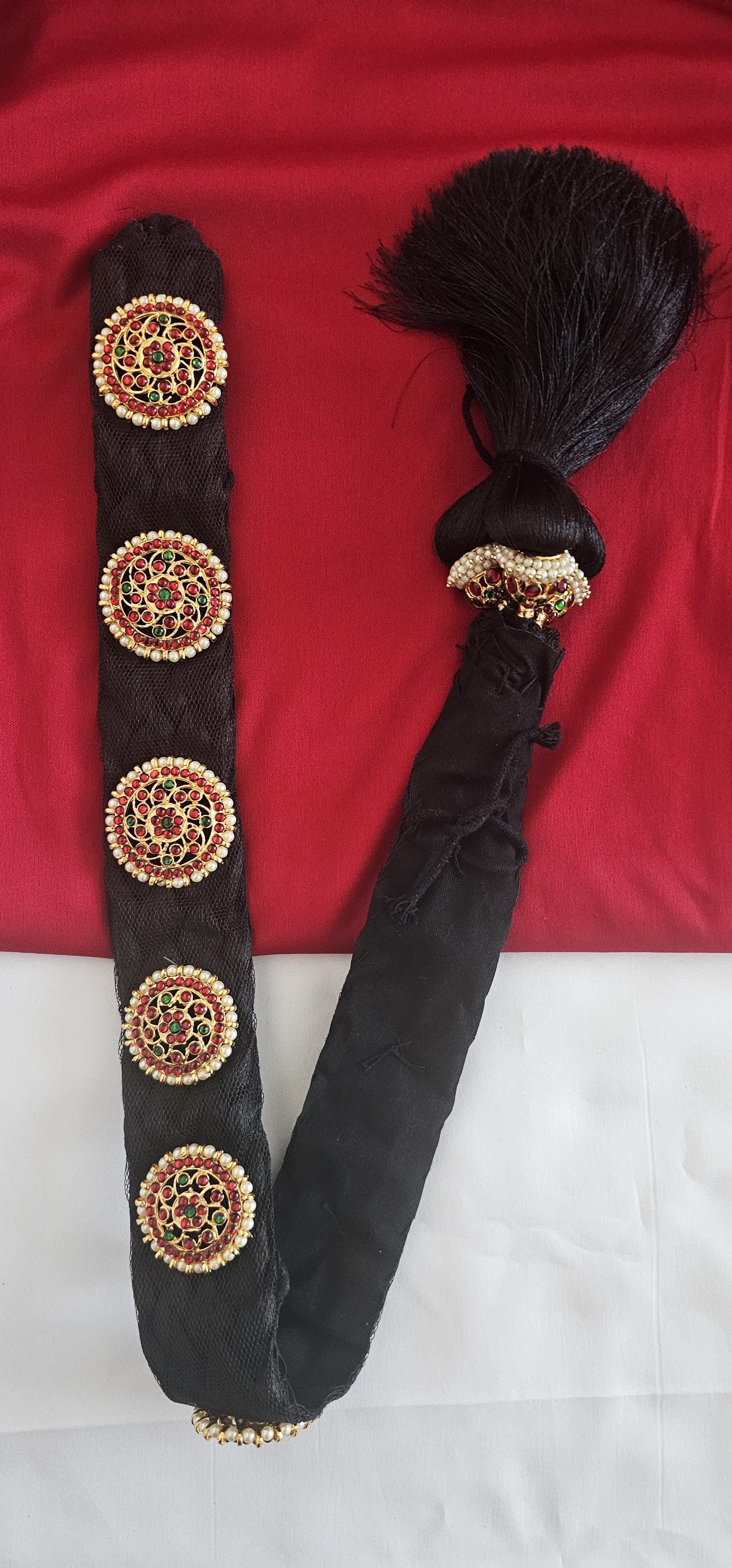 Handmade Jada Billa/Savaram Jada/Ready Jada set for wedding/Bharathanatiyam/Kuchipudi Dance/Hair Accessories/Bridal Hair Decoration