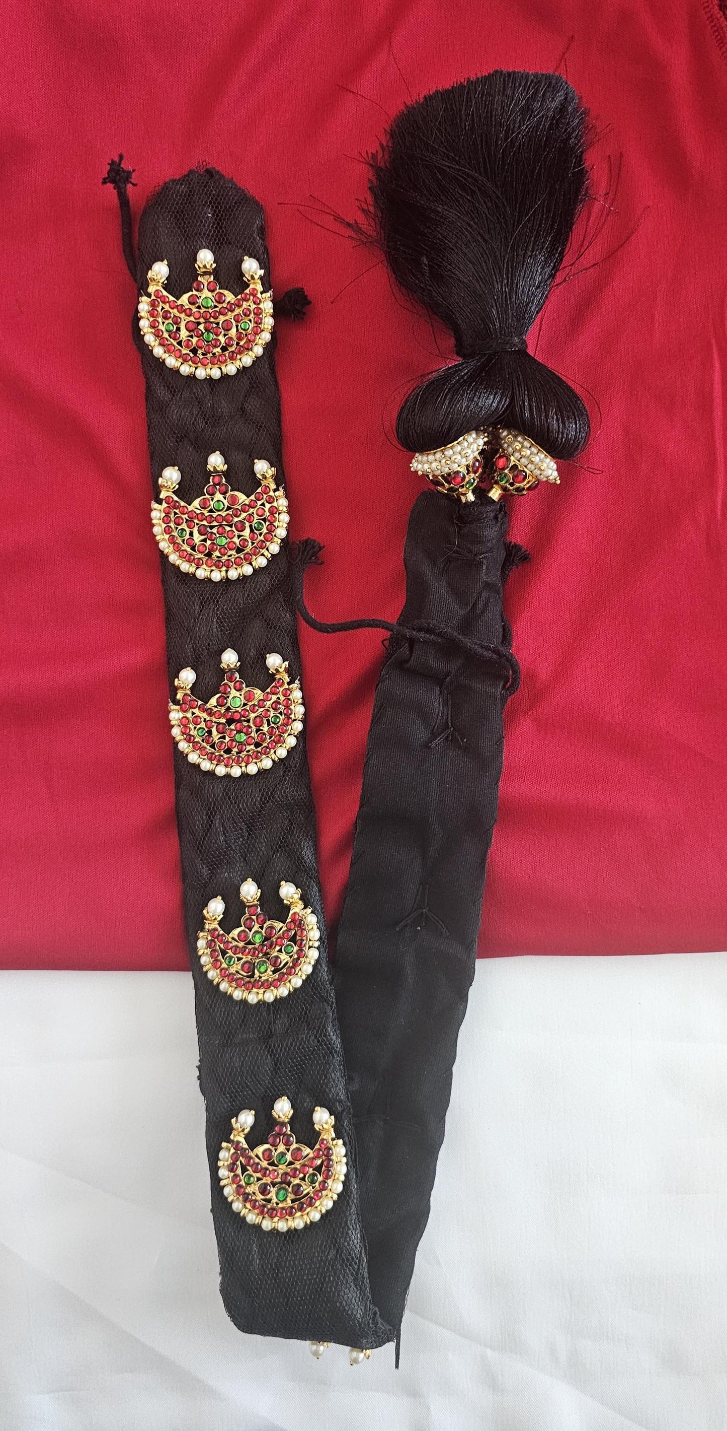 Handmade Jada Billa/Savaram Jada/Ready Jada set for wedding/Bharathanatiyam/Kuchipudi Dance/Hair Accessories/Bridal Hair Decoration