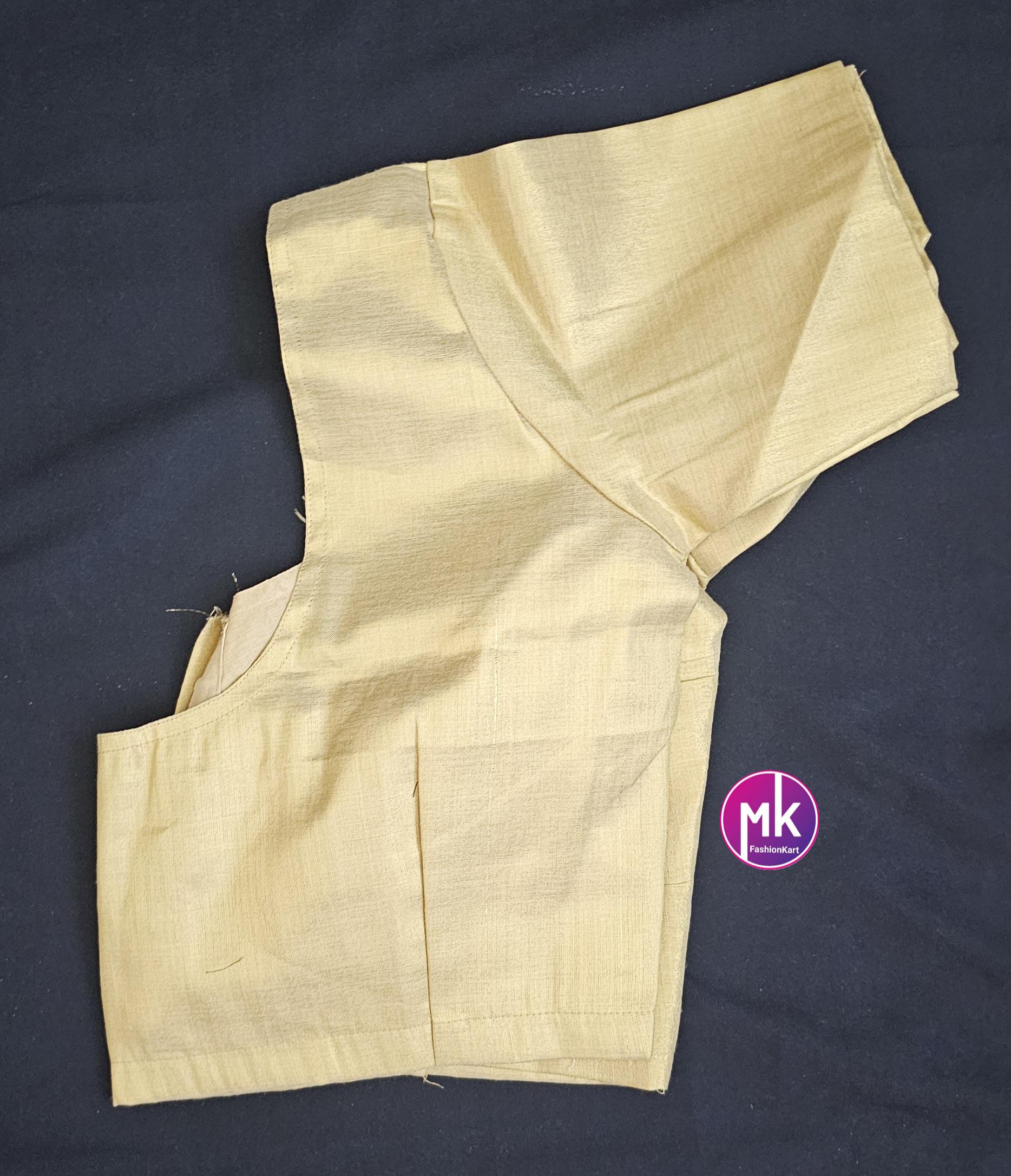 Silk base plain Blouses - Pink, Golden, Silver, Copper, Dark Golden Colors - Size 38 and 40 (self alter Upto 2")