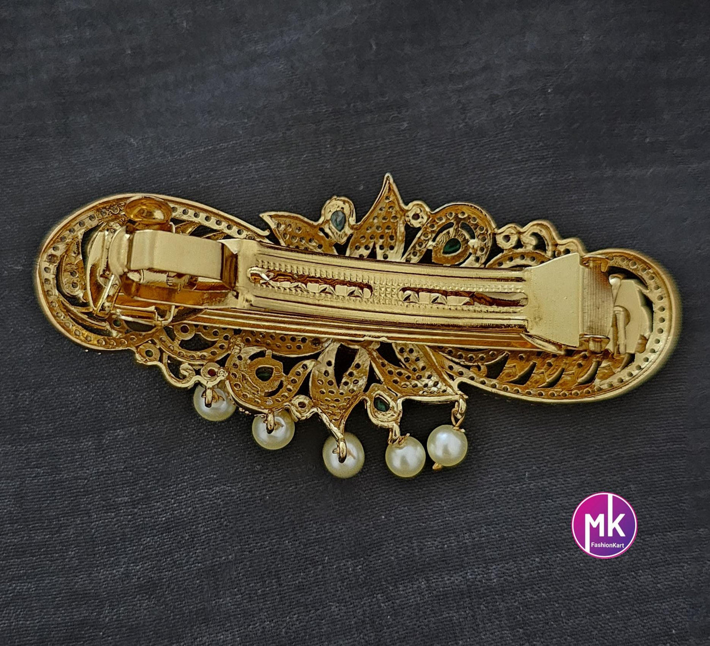 Flower design Premium Quality AD stone Hair Clip/Hair Accessories/Party Hair Clip - Wedding Hair Clip -MK Fashionkart - Fashion Jewelry