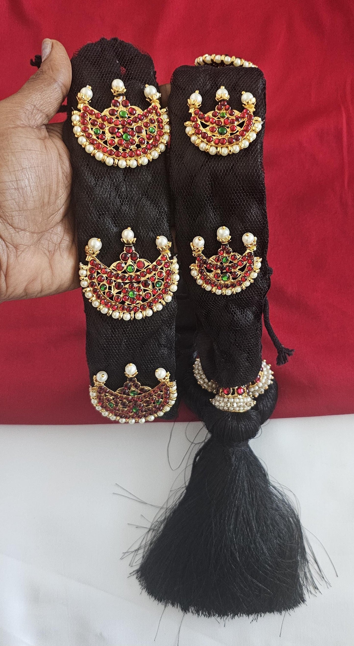 Handmade Jada Billa/Savaram Jada/Ready Jada set for wedding/Bharathanatiyam/Kuchipudi Dance/Hair Accessories/Bridal Hair Decoration