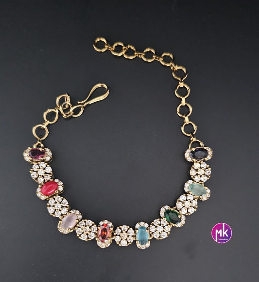 Beautiful multicolor AD stone Bracelet - Latest style bracelet - Stone Bracelet - MK Fashionkart
