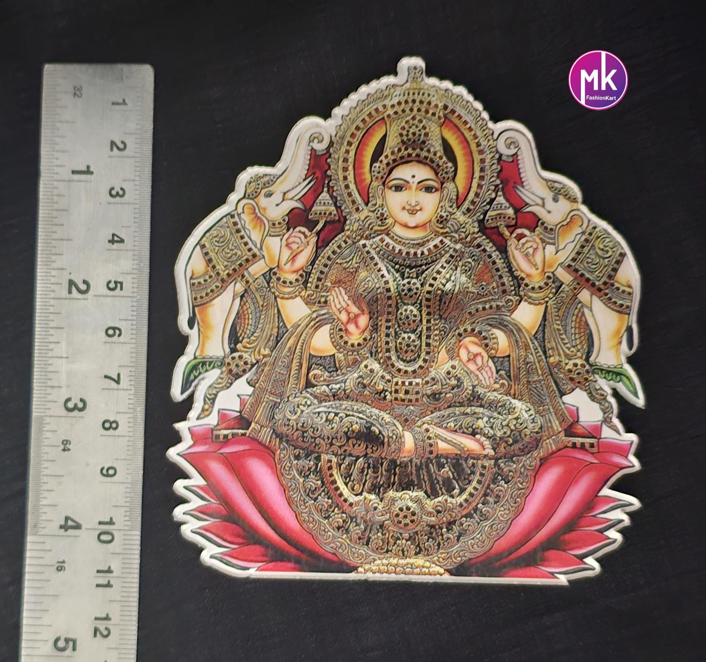 Goddess Gaja Lakshmi Acrylic Fridge big magnet House warming Gift, Pooja return gift - MK Fashionkart