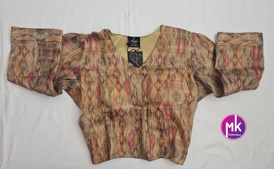 Readymade Multi-color Crop top for Saree/Lehenga - Princess cut with padded - Size XXL (110 cm) - MK Fashionkart