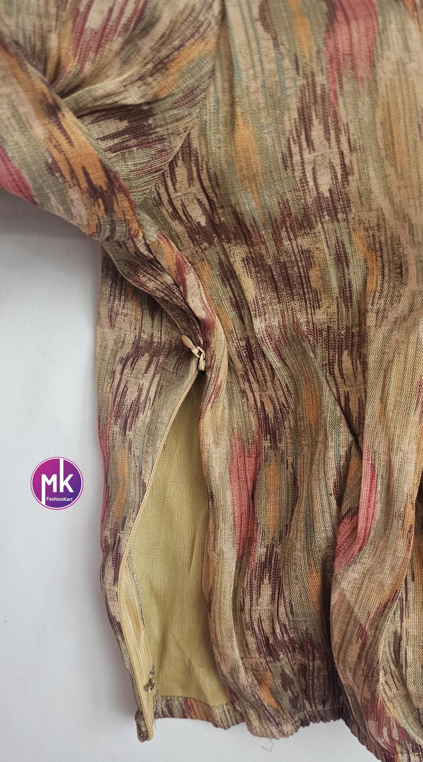 Readymade Multi-color Crop top for Saree/Lehenga - Princess cut with padded - Size XXL (110 cm) - MK Fashionkart