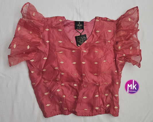 Readymade Multi-color Crop top for Saree/Lehenga - Princess cut with padded - Size XL (105 cm) - MK Fashionkart