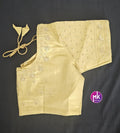 Golden Color Readymade Saree Blouse - Silk with Embroidery blouse - Size 40 - Saree/Lehenga Blouse - MK Fashionkart
