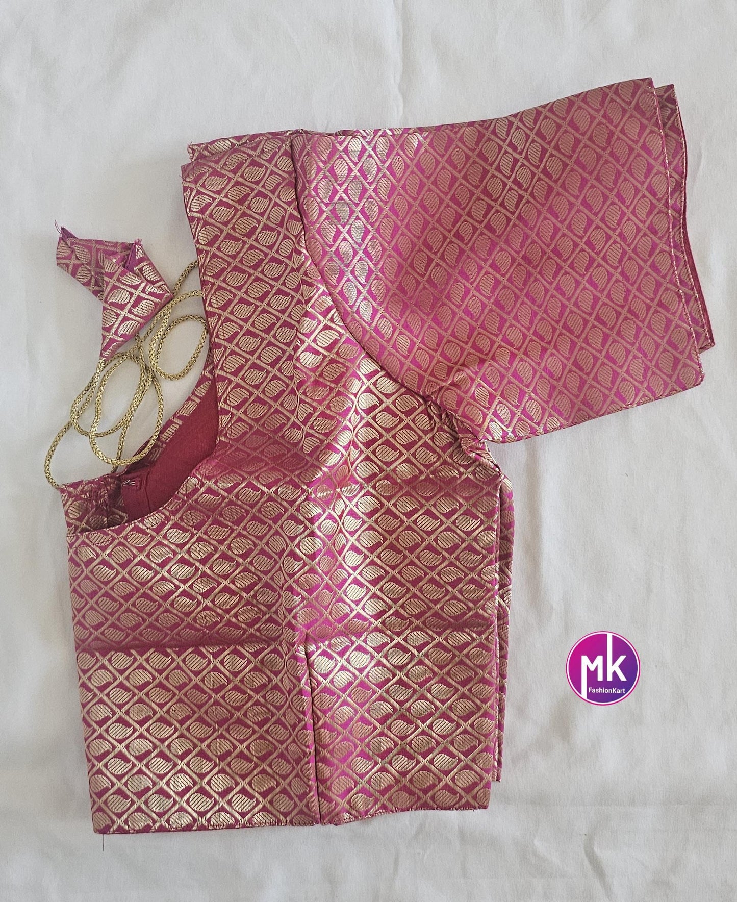Readymade Saree Blouse - Vibrant colors blouse with lining for Sarees/Lehenga - Silk Cotton blouse - Size 42" -MK Fashionkart