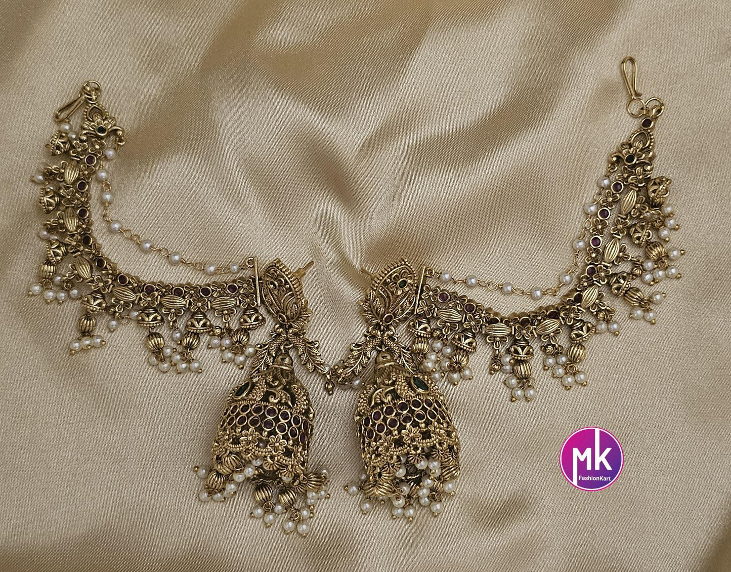 Premium Quality premium gold polish (very) Big Jhumka with attached mattal/matti  - MK Fashionkart - Fashion Jewelry - MK Fashionkart