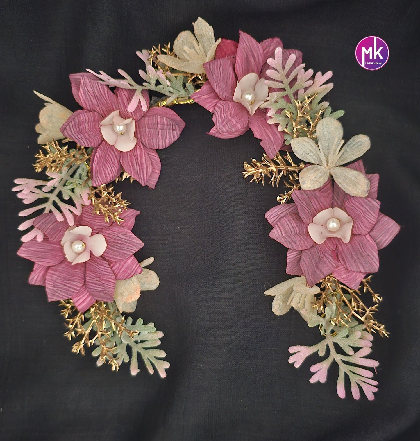 Beautiful Artificial flower veni/Juda - Artificial garland for hair - Hair Accessories for Girls/women - MK Fashionkart