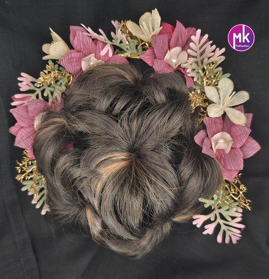 Beautiful Artificial flower veni/Juda - Artificial garland for hair - Hair Accessories for Girls/women - MK Fashionkart