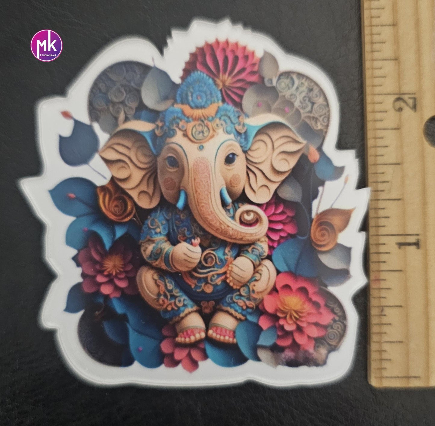 Modern Art lord Ganesa/Tanjavur picture of Goddess Gaja Lakshmi Acrylic Fridge magnet House warming Gift, Pooja return gift - MK Fashionkart