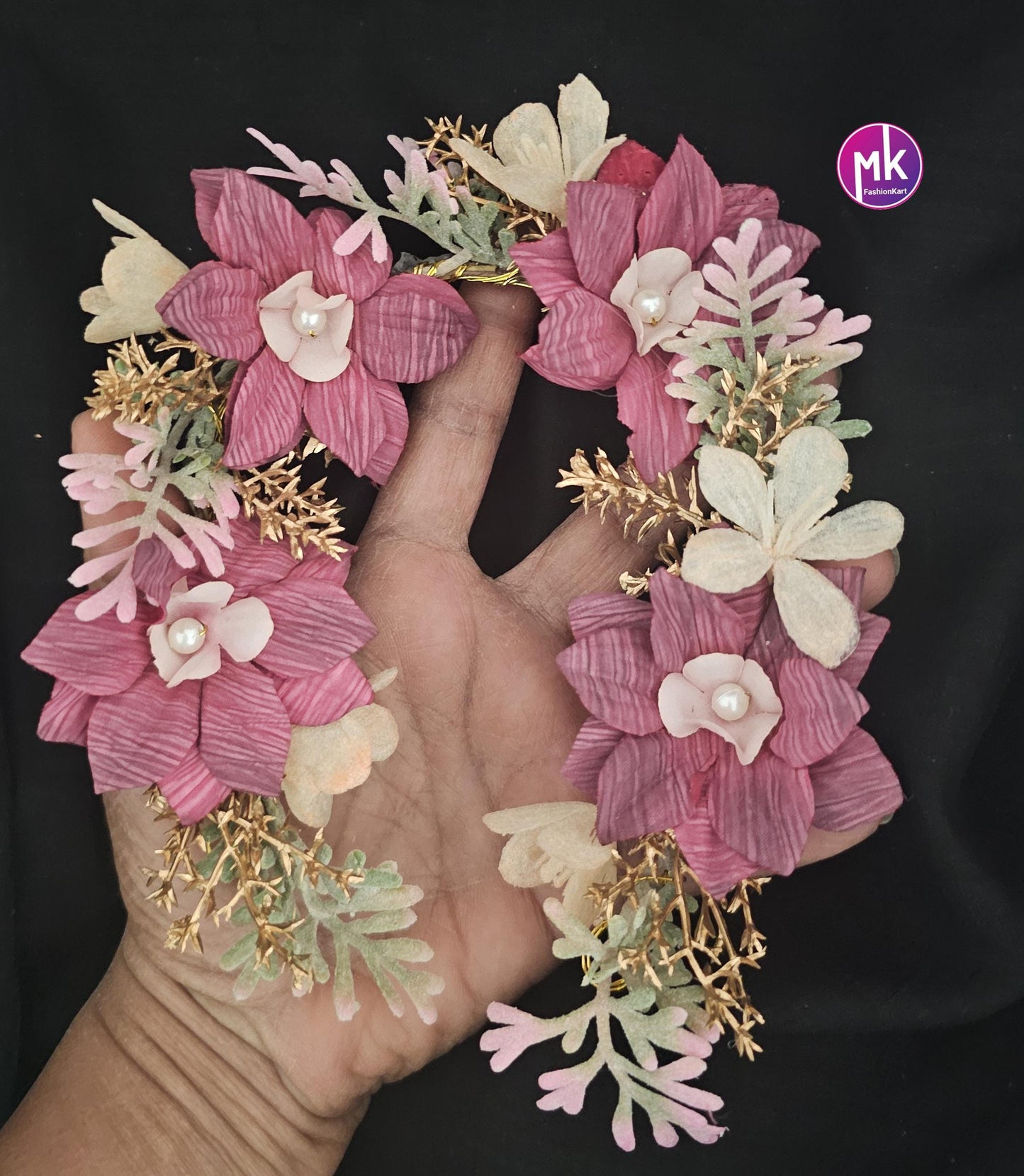 Beautiful Artificial flower veni/Juda - Artificial garland for hair - Hair Accessories for Girls/women - MK Fashionkart