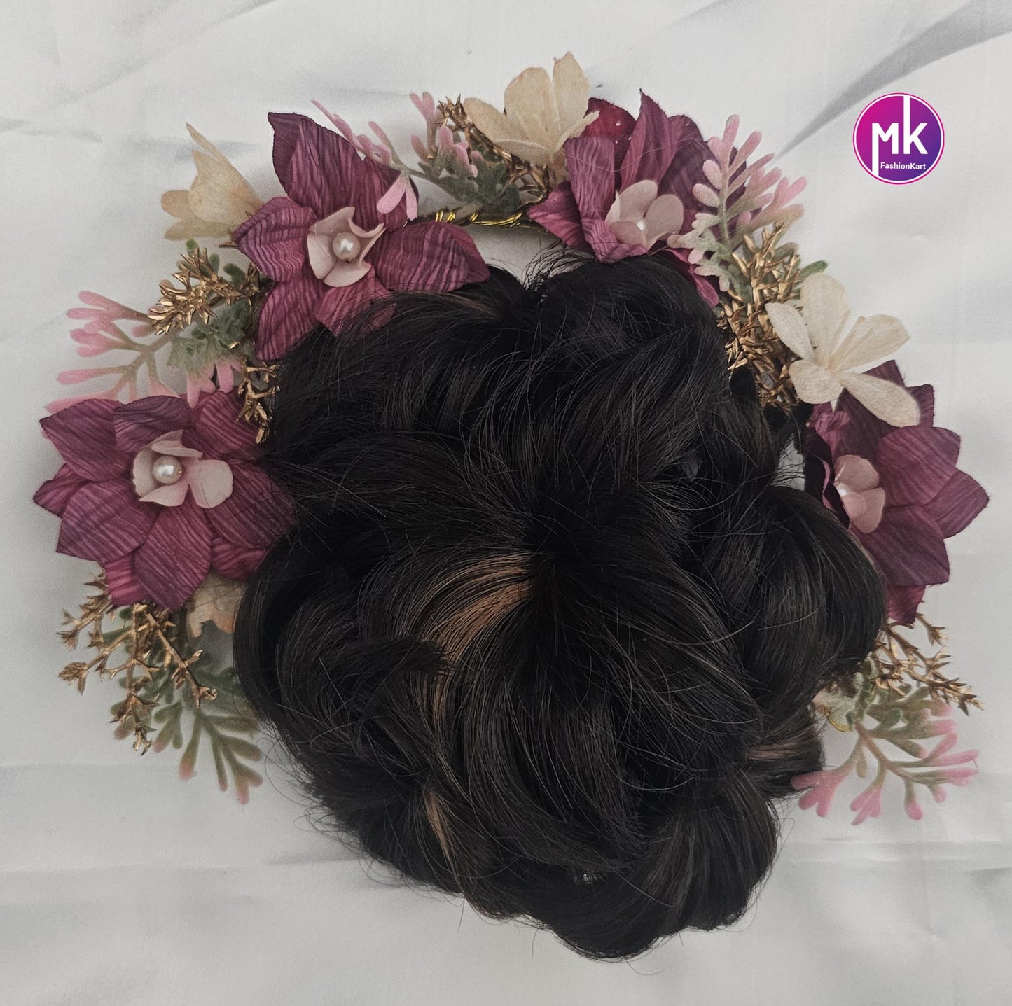 Beautiful Artificial flower veni/Juda - Artificial garland for hair - Hair Accessories for Girls/women - MK Fashionkart