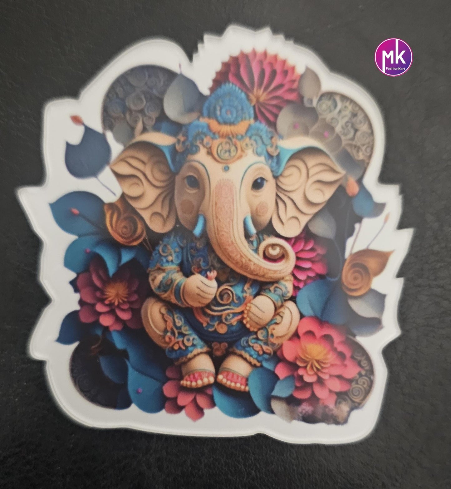 Modern Art lord Ganesa/Tanjavur picture of Goddess Gaja Lakshmi Acrylic Fridge magnet House warming Gift, Pooja return gift - MK Fashionkart