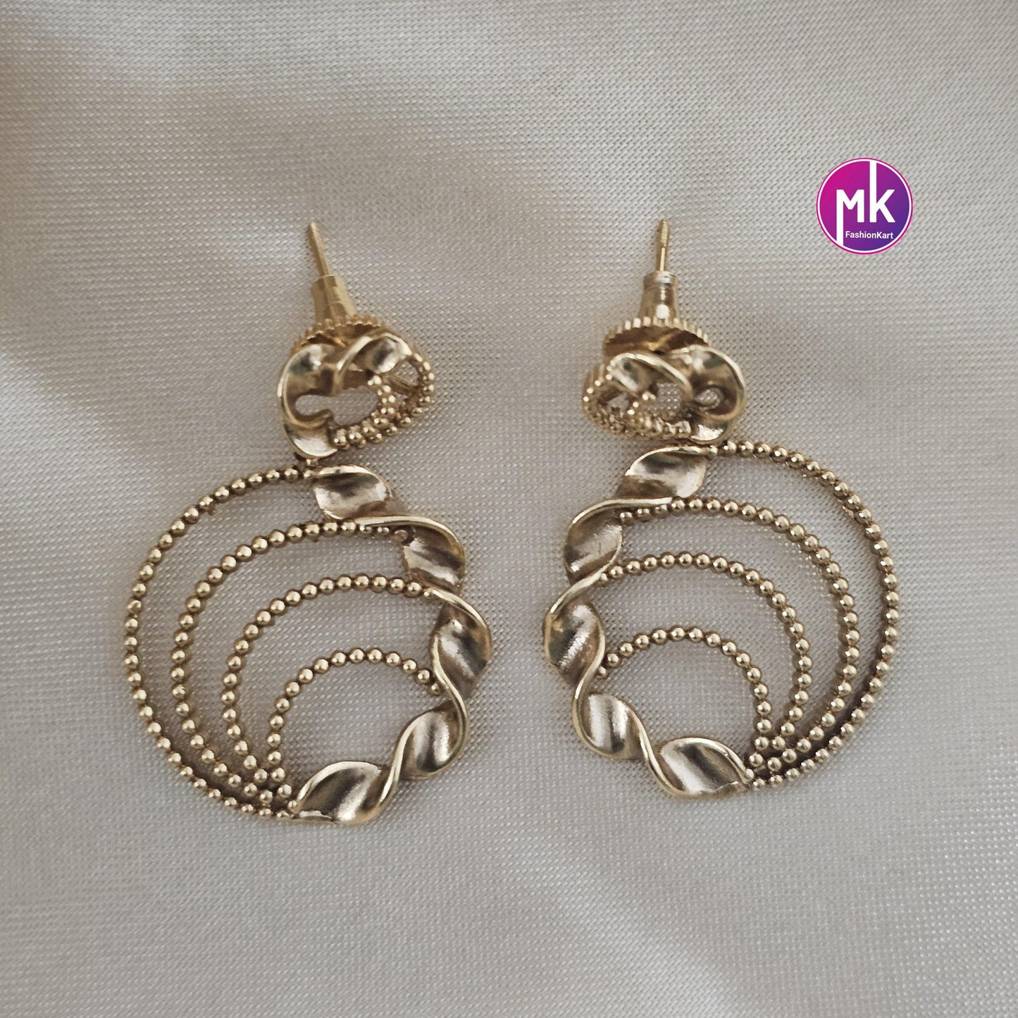 Beautiful Gold finish Trendy Earrings - MK Fashionkart - Fashion Jewelry